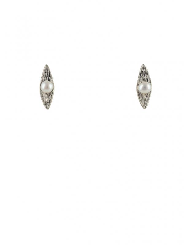Pearl Leaf Earrings image