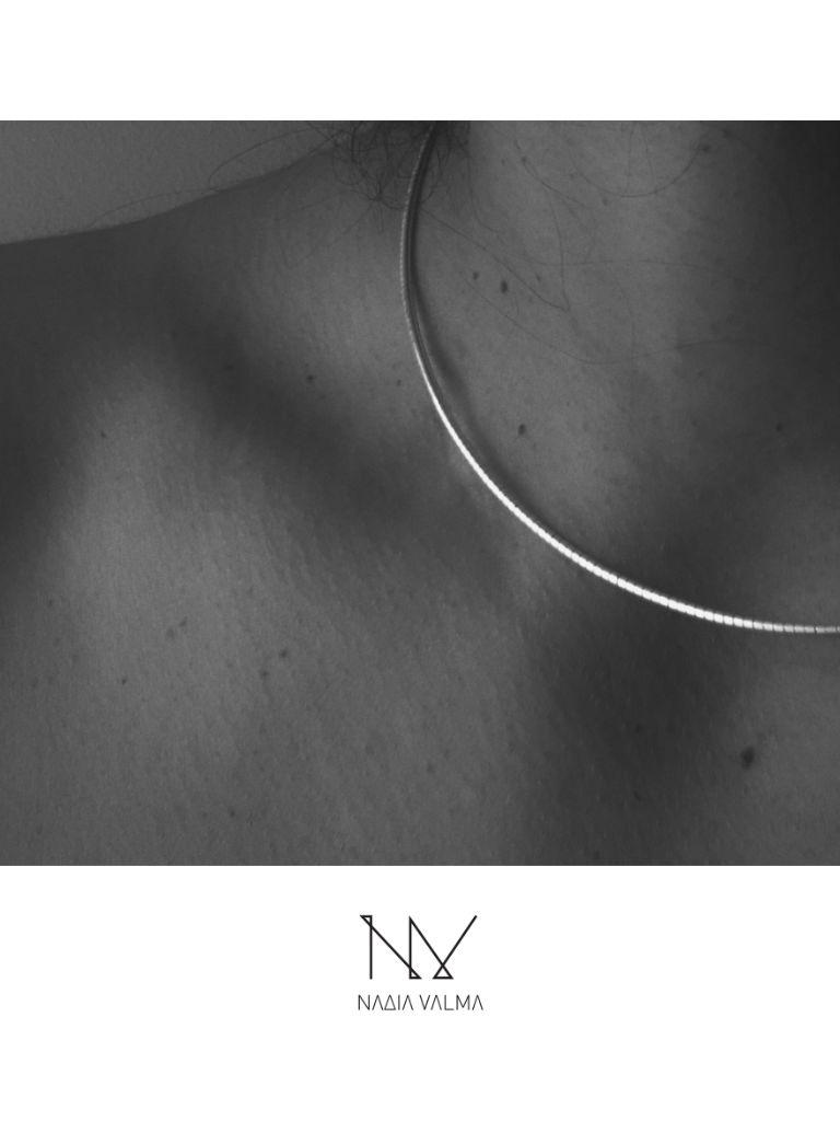 Sterling Silver 925 Omega Choker Chain Necklace image