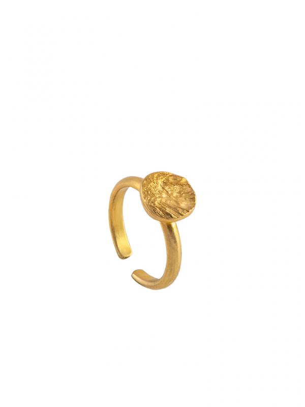 Gold Full Moon Ring image